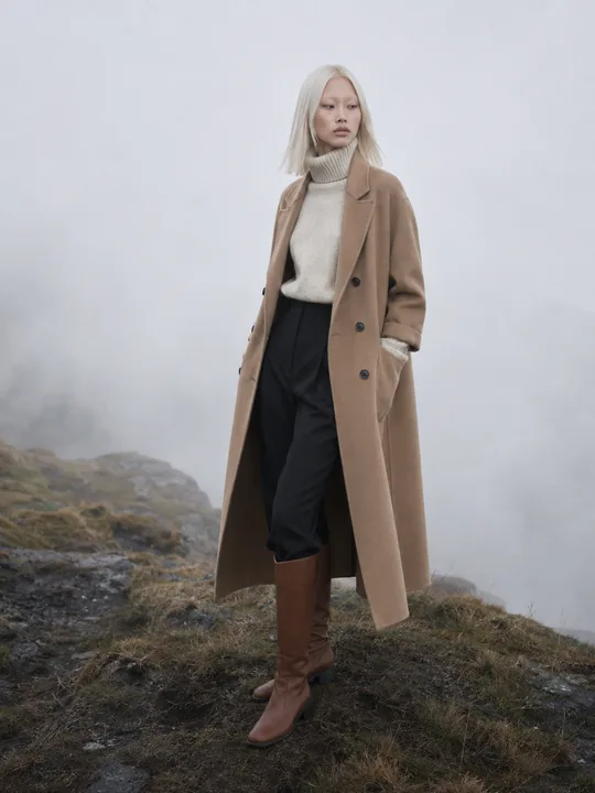 Aiko Velora editorial, coastal cashmere
