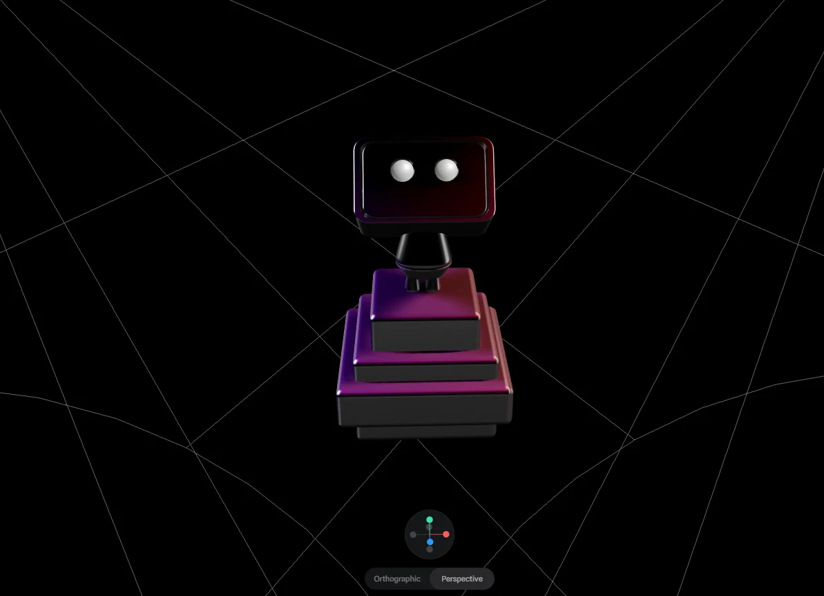 Early GetAgentic direction — magenta retro-bot, explored then dropped