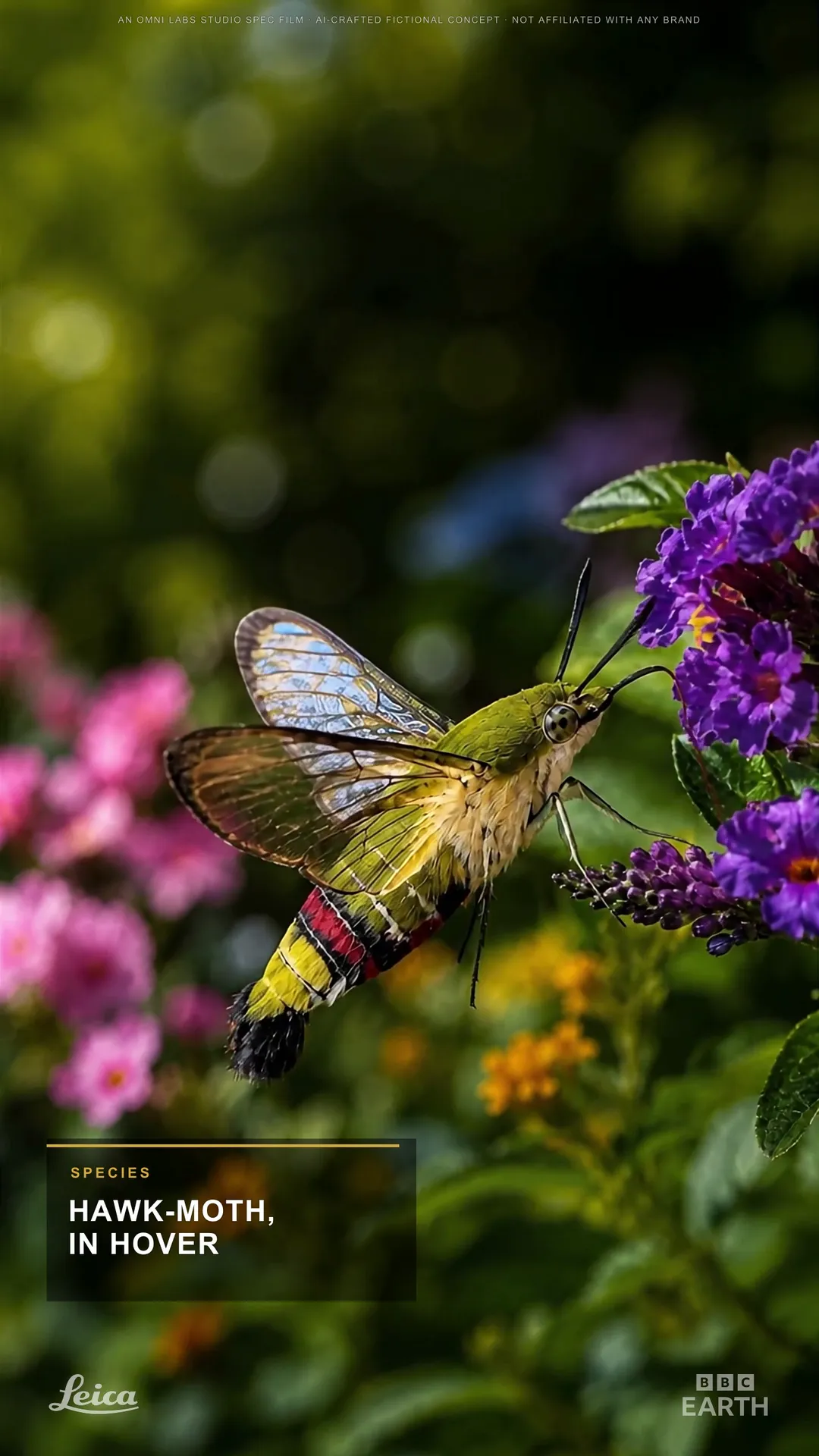Species card — Hawk-Moth, in hover