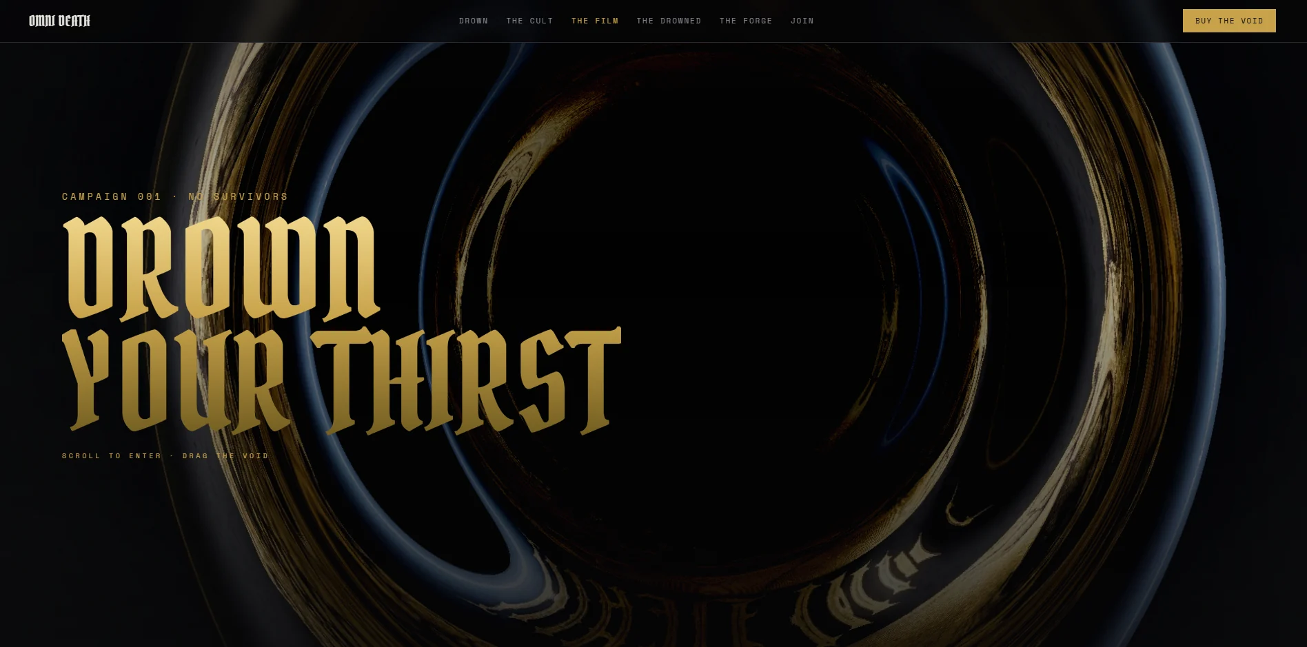 OMNI DEATH — immersive WebGL site